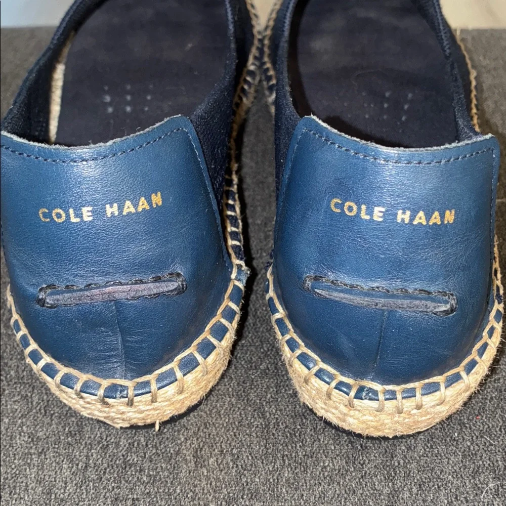 Cole Haan Navy Knit Espadrille Shoes